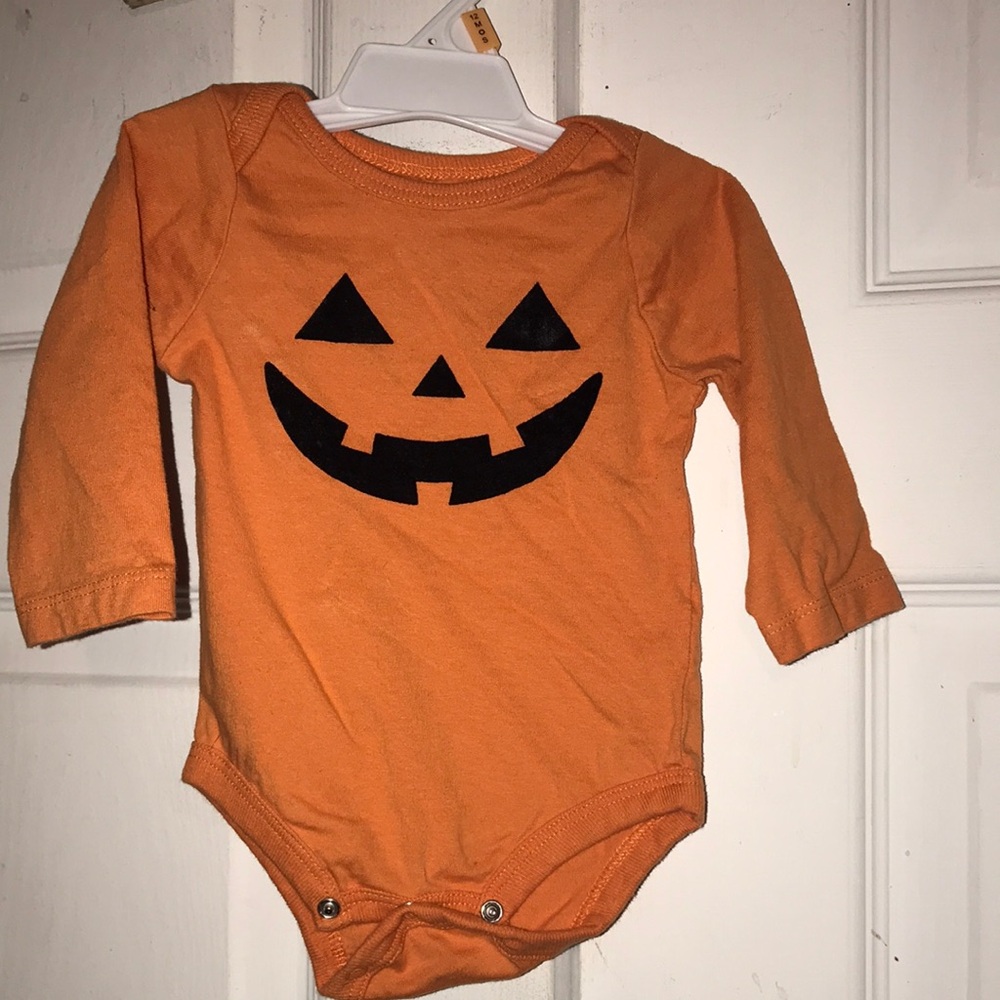 Infant’s Pumpkin Jack-O'-Lantern Onesie